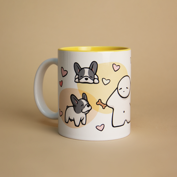 INNER COLOR MUG - FRENCHIE BLANCO & GRIS - ENTREGAS A PARTIR DEL 10/11/2025