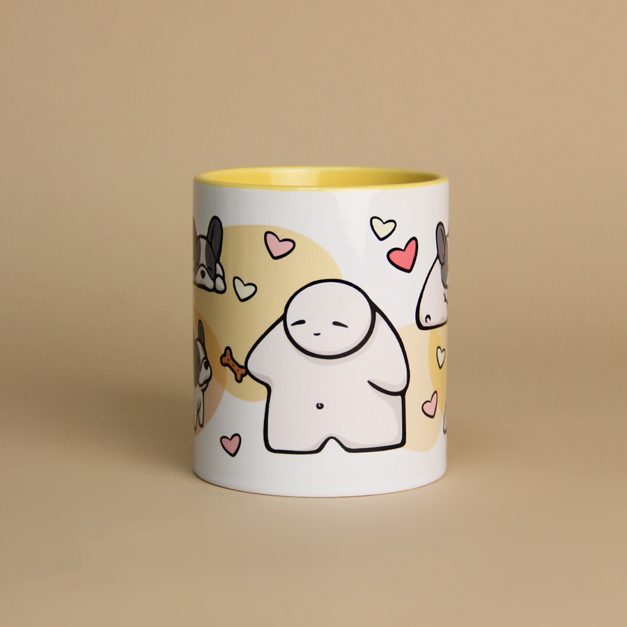 INNER COLOR MUG - FRENCHIE BLANCO & GRIS - ENTREGAS A PARTIR DEL 10/11/2025