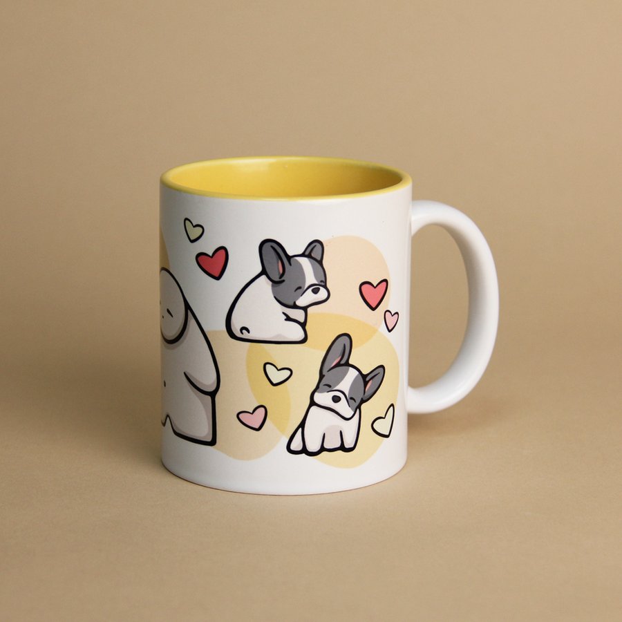 INNER COLOR MUG - FRENCHIE BLANCO & GRIS - ENTREGAS A PARTIR DEL 10/11/2025